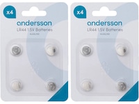 Andersson LR44 knapcellebatterier 2x4-pk Generelle batterier