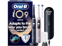 Oral-B iO9 elektrisk tandbørste duo-pakke (sort og lyserød) Tilbehør til tandpleje