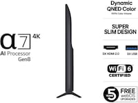 LG 43'' QNED7E AI 4k 43QNED7EA6B (2025) + soundbar 20 - 49 tommer TV