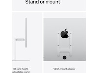 Apple Studio Display XDR (2026) Nano-Texture Glass - stativ med vinkel- og højdejustering Skærme
