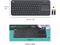 Logitech K400 Plus (Dark Grey) Keyboards