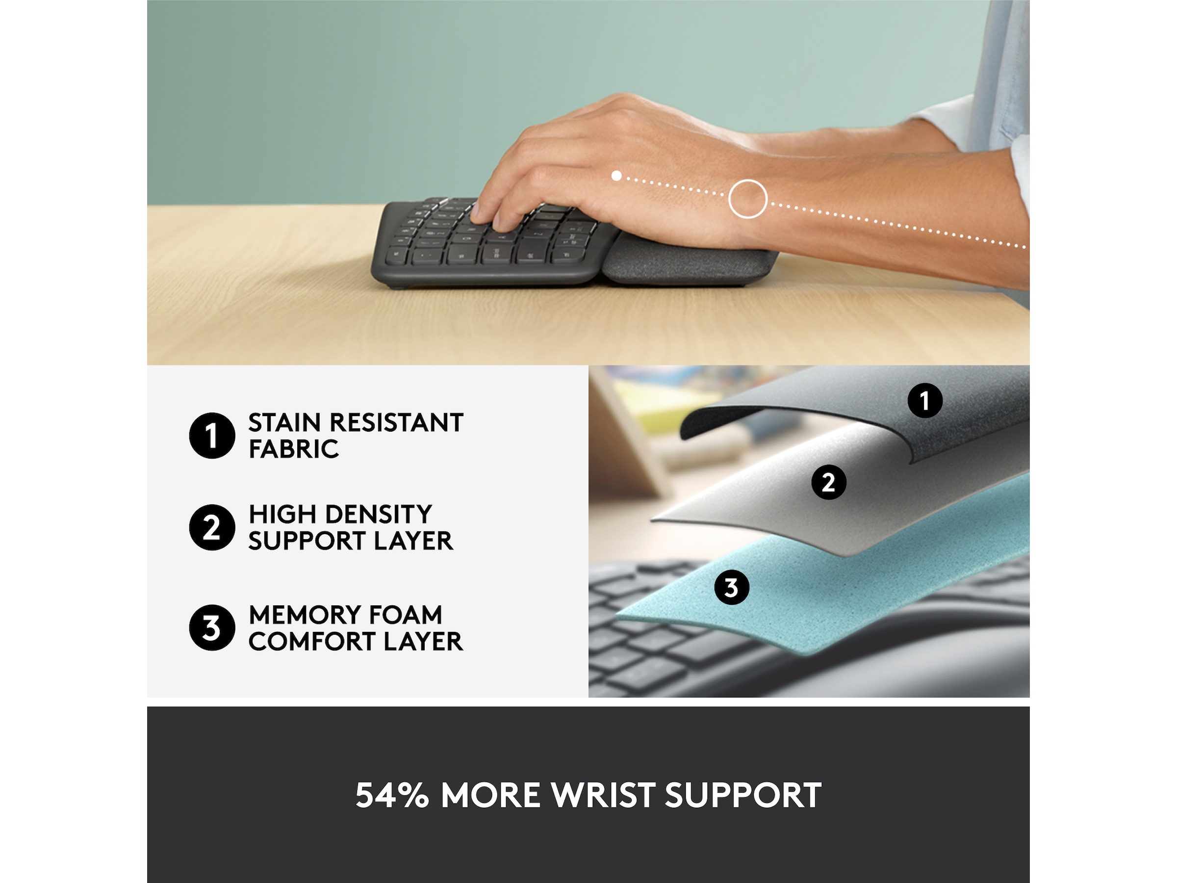 Logitech ERGO K860 Trådlös Tastatur Keyboards