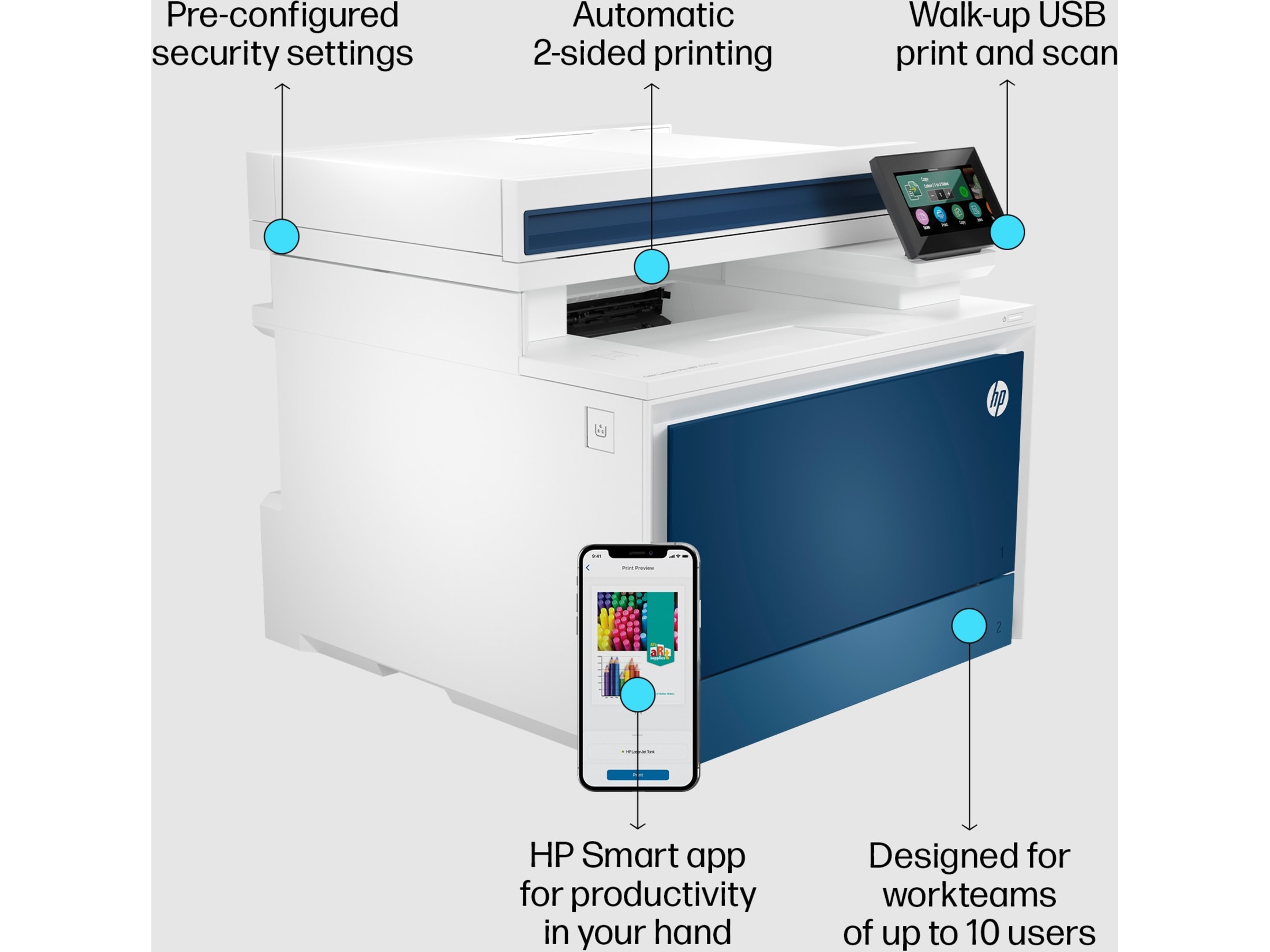 HP printer Color LaserJet Pro MFP 4302dw Printere