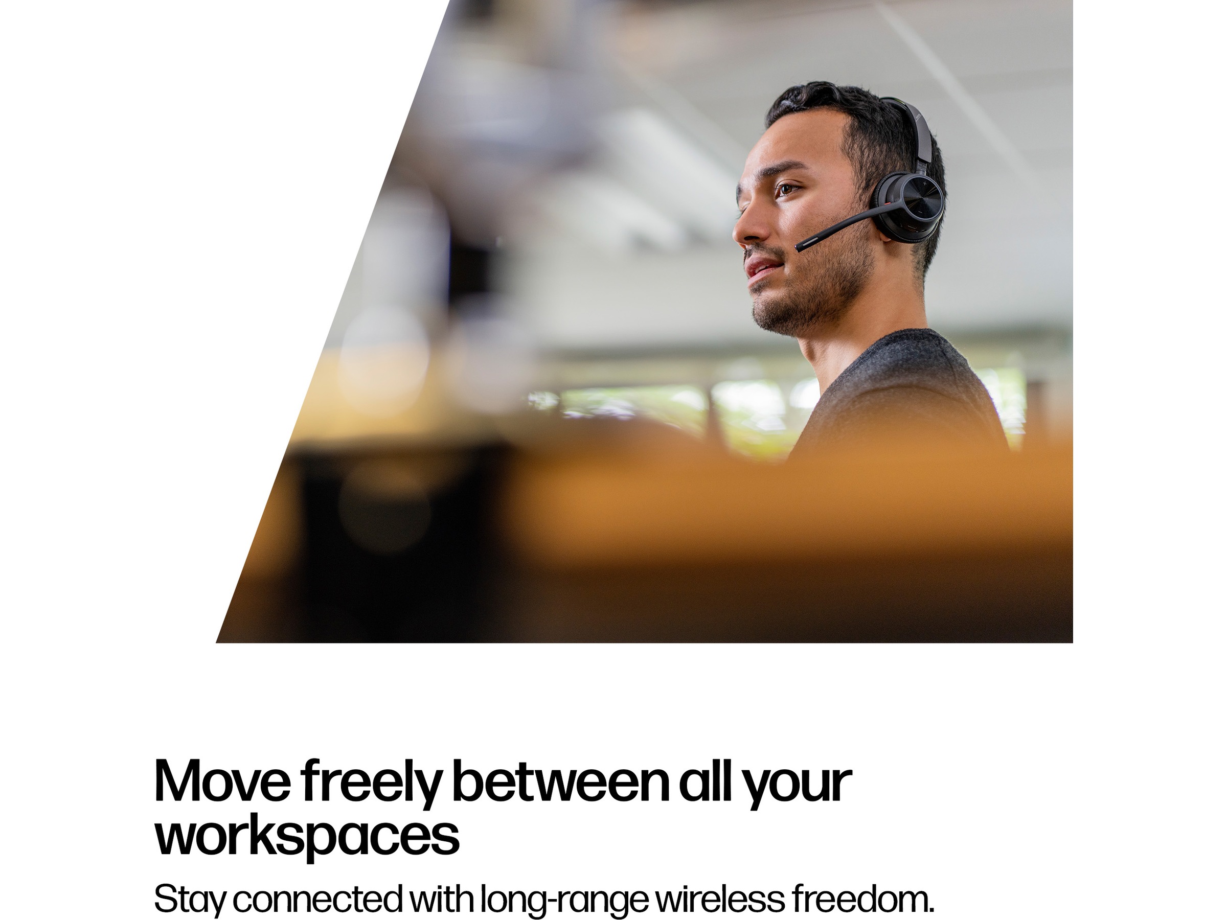 Poly Voyager 4320-M MS USB-C headset med opladningsstander Trådløst headset