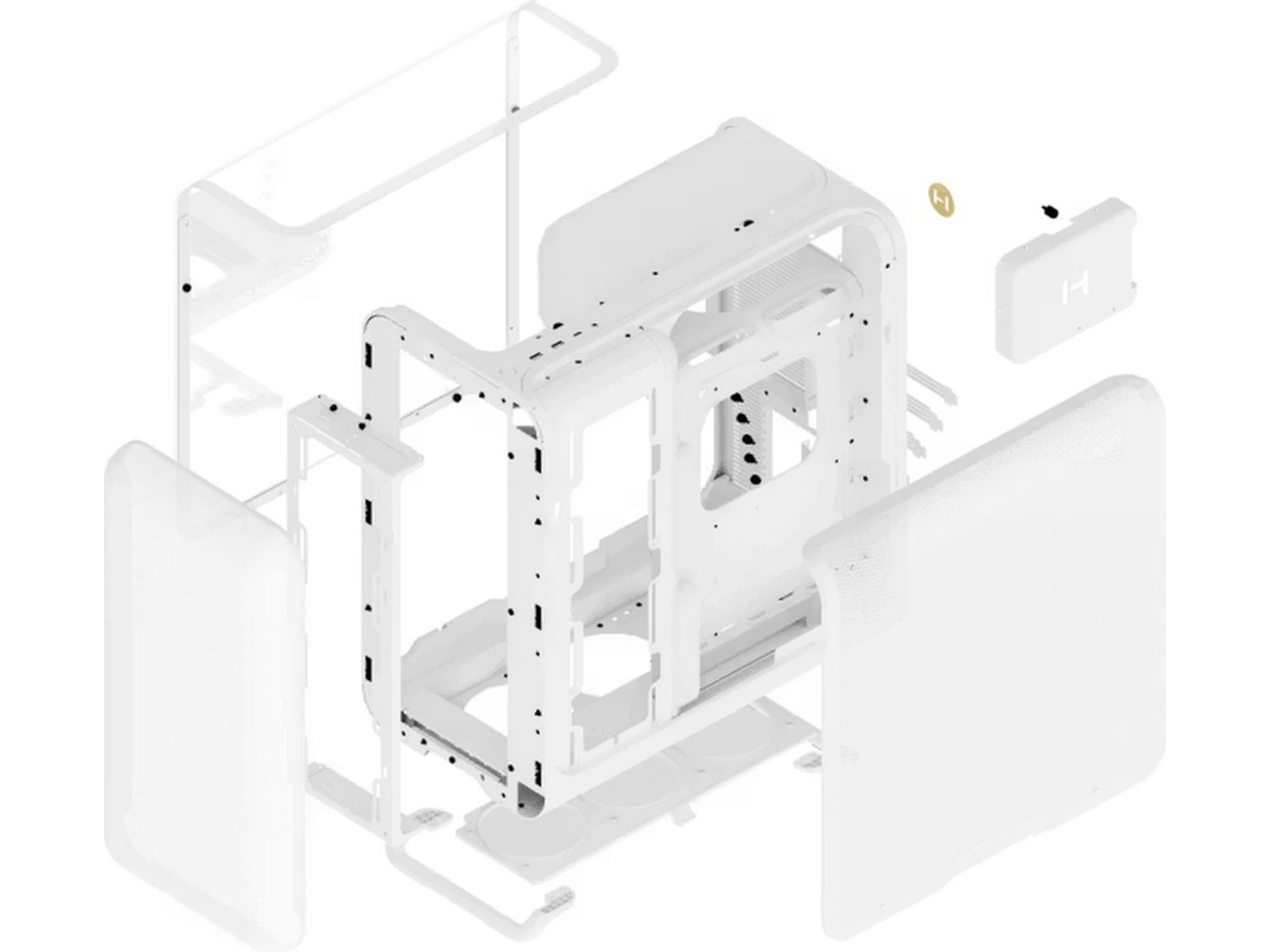 HYTE X50 Mid Tower (hvid) Midi Tower