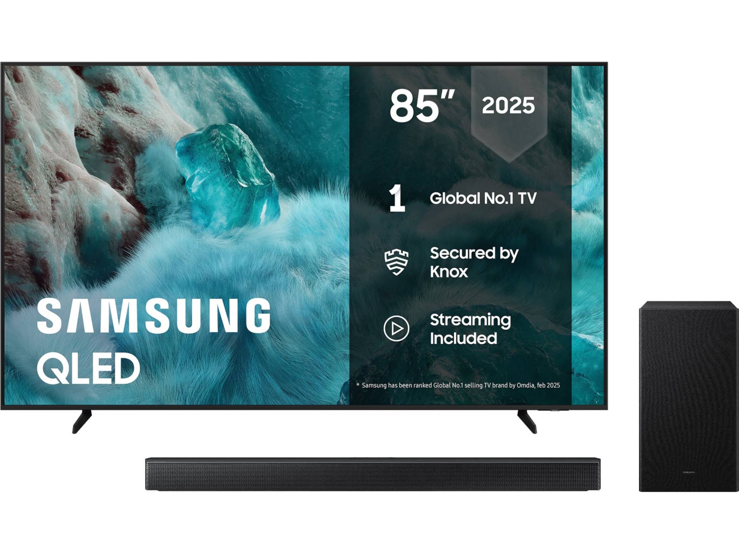 Samsung 85" Q7FA QLED 4K Smart TV (2025) + soundbar 50 - 59 tommer TV