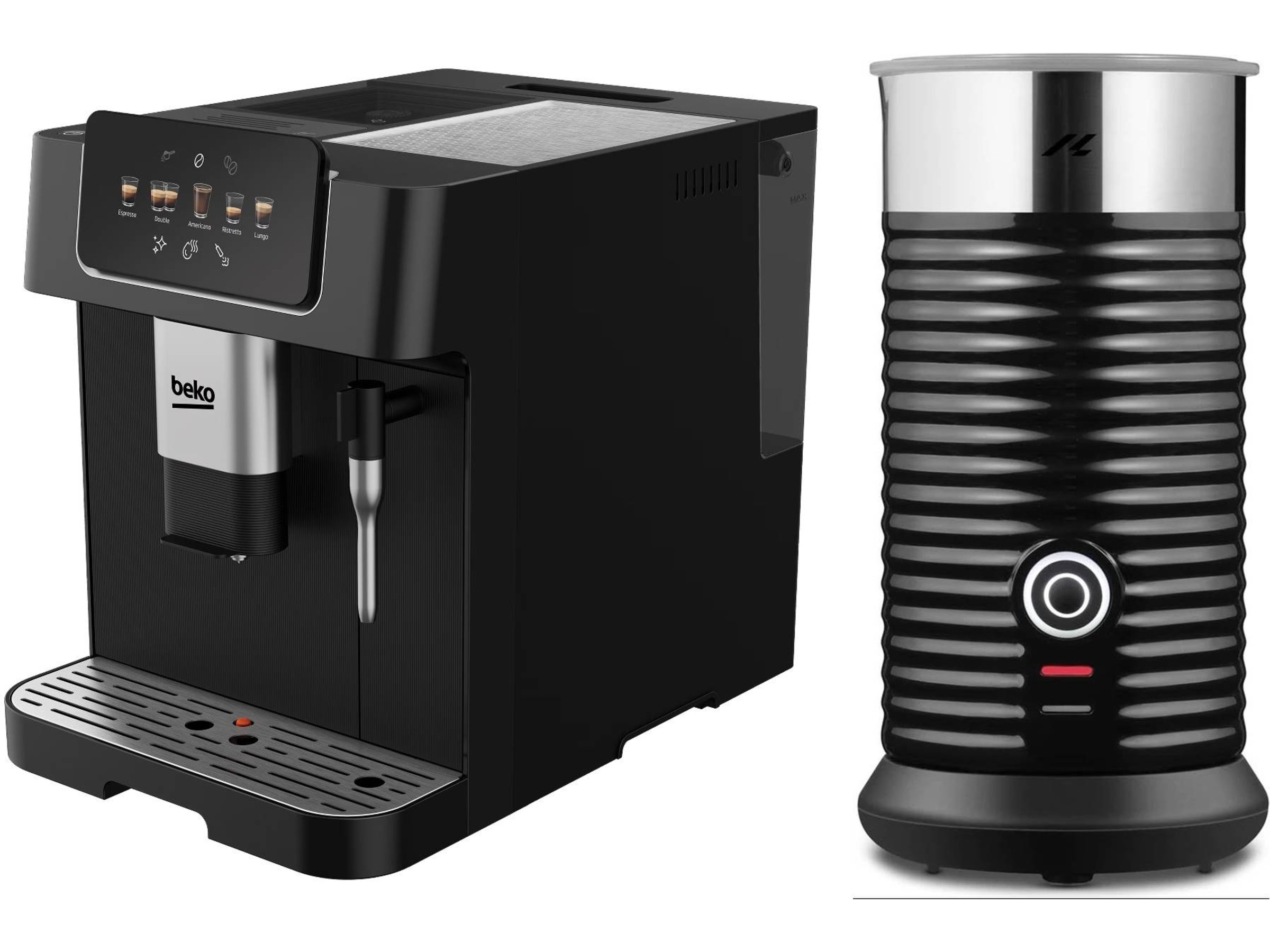 Beko CEG 7302 B Helautomatisk espressomaskine (sort) + mælkeskummer Espressomaskiner