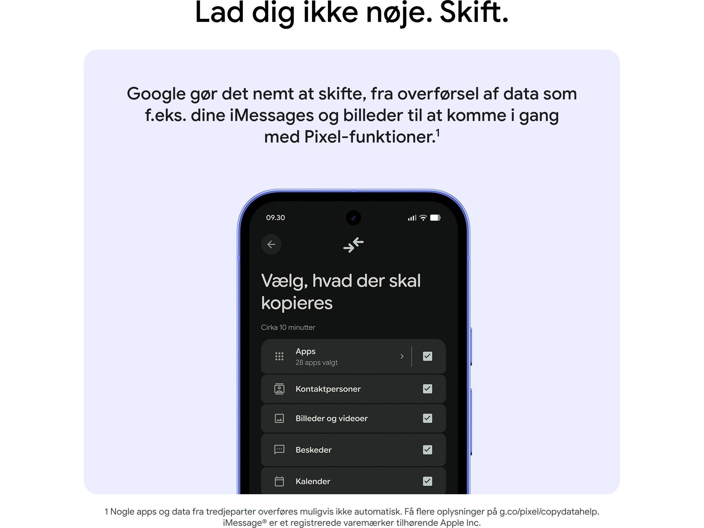 Google Pixel 10a 128GB (lavendel) Mobiltelefoner