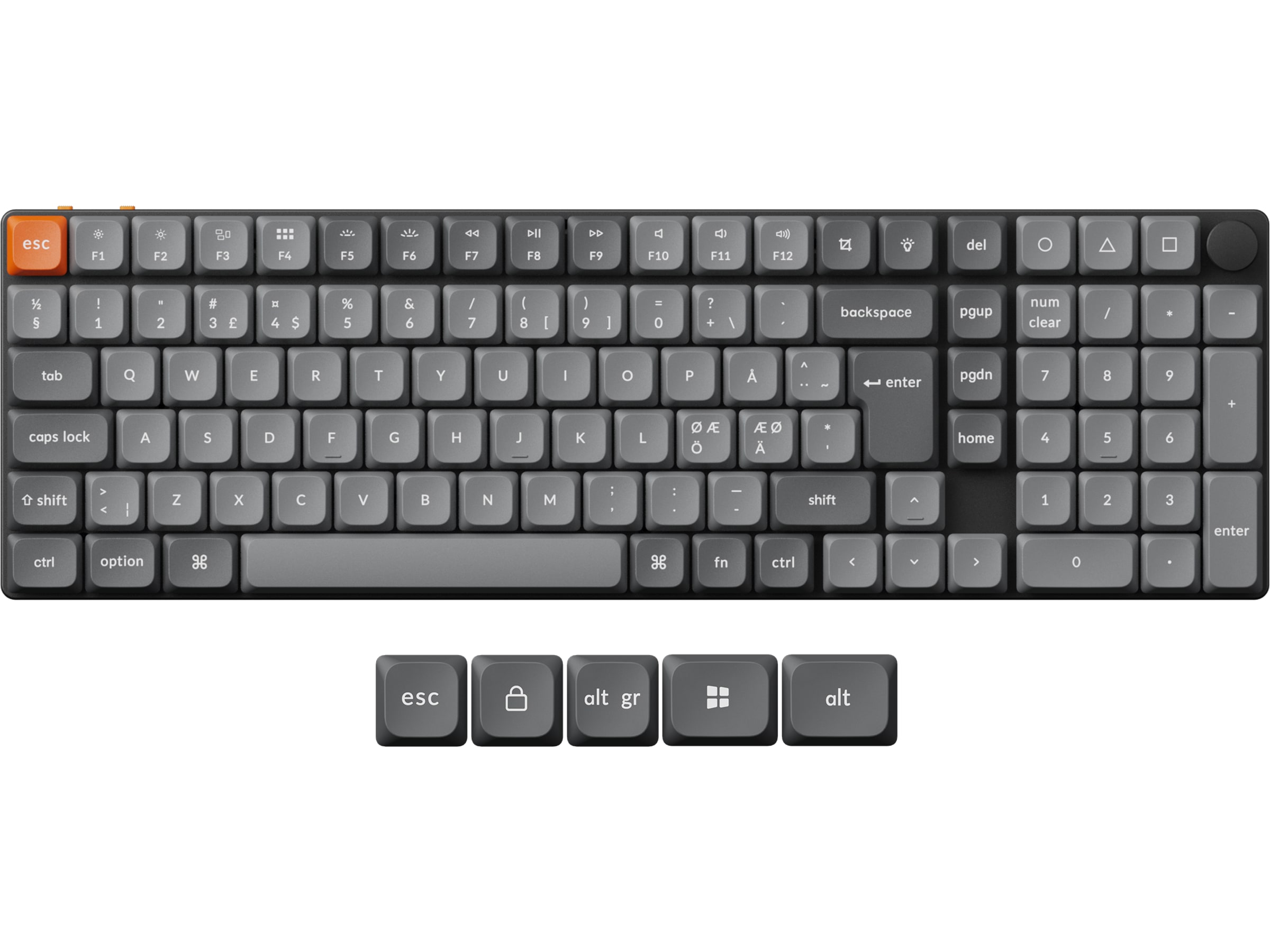 Keychron K17 MAX QMK/VIA Gateron Brown trådløst gamingtastatur Gamingkeyboard