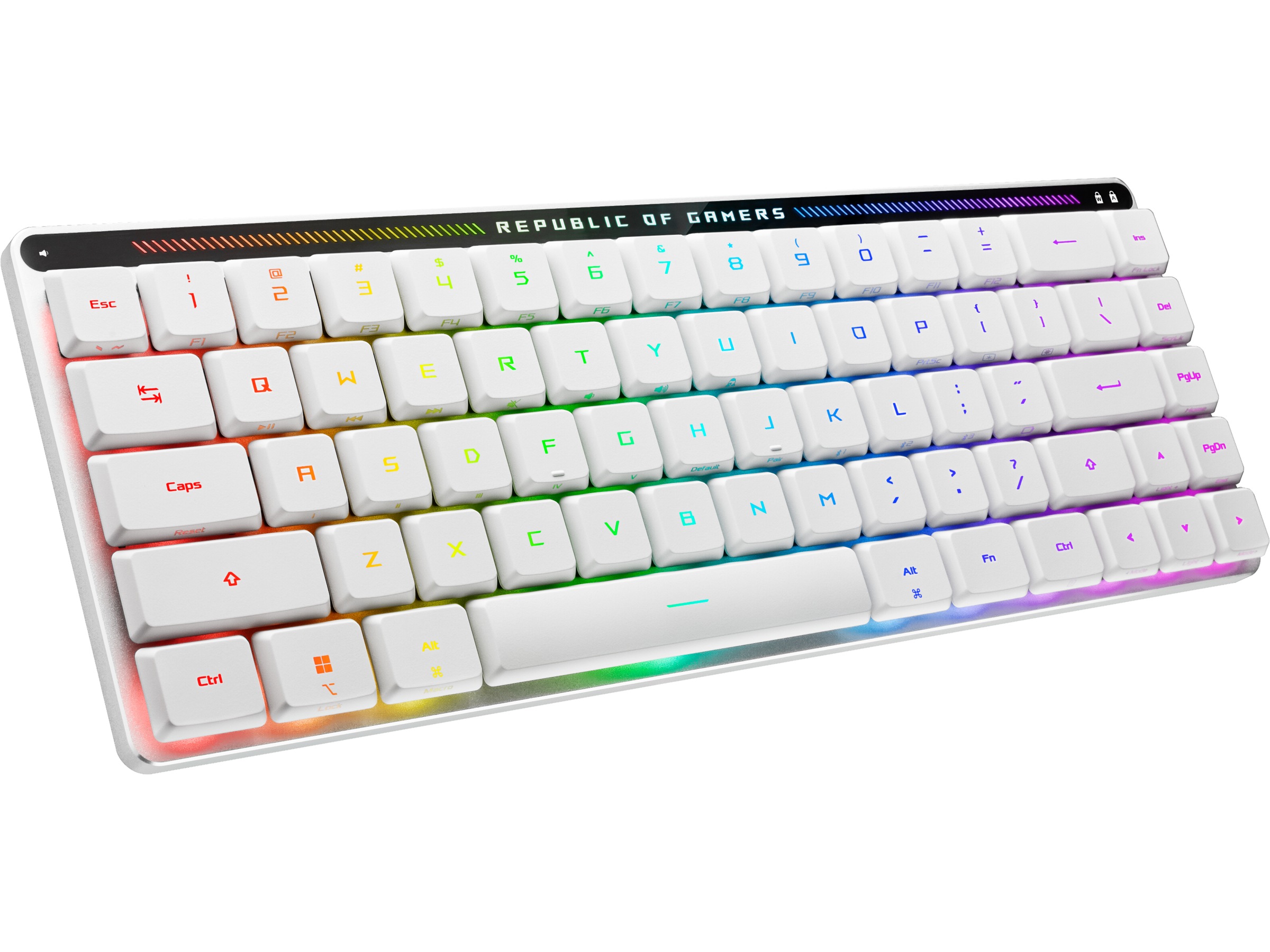 ASUS ROG Falchion RX Low Profile Optical trådløst gamingtastatur(hvid) Gamingkeyboard