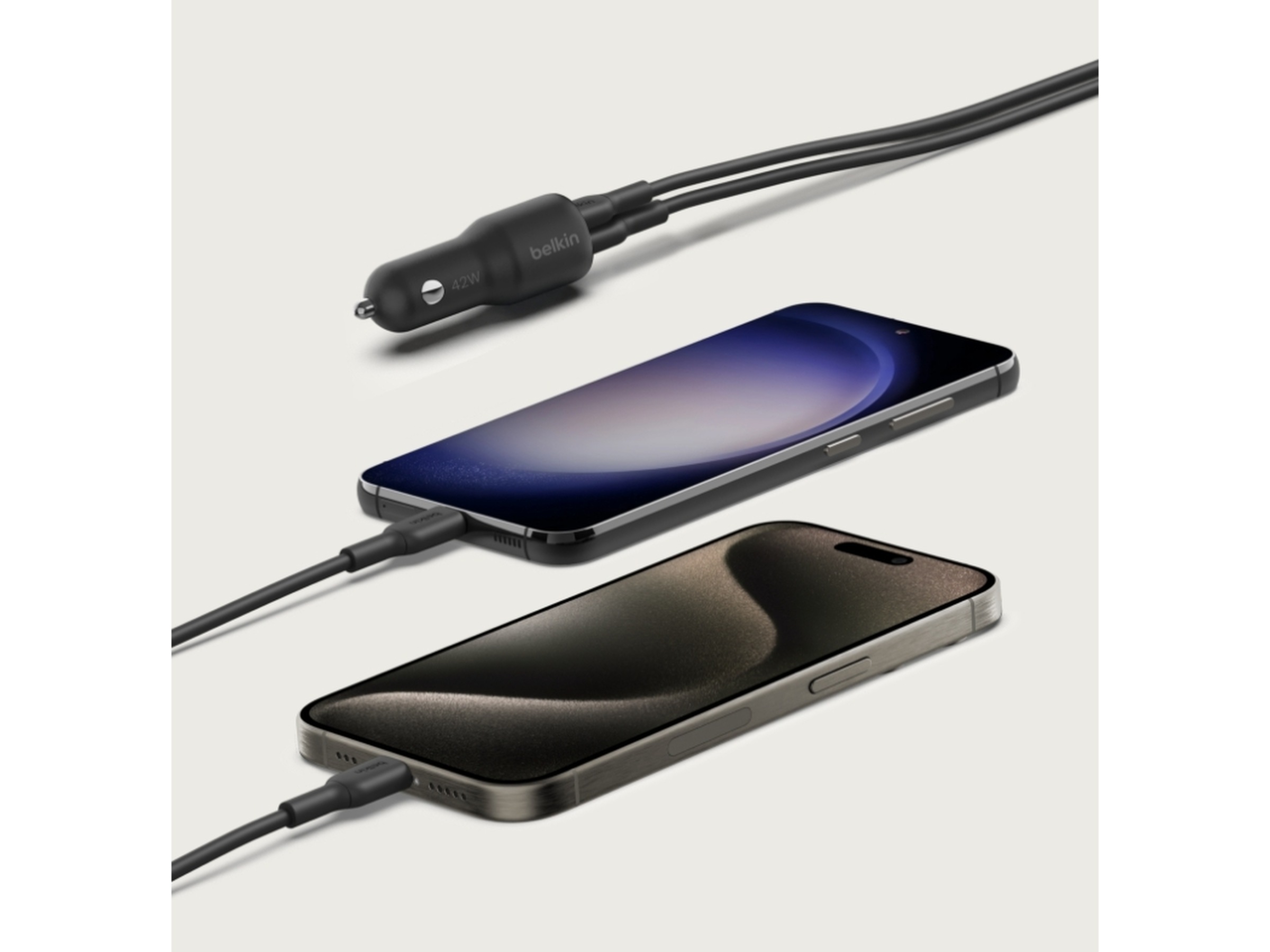 Belkin BoostCharge  Dual USB-biloplader 42W Mobilopladere