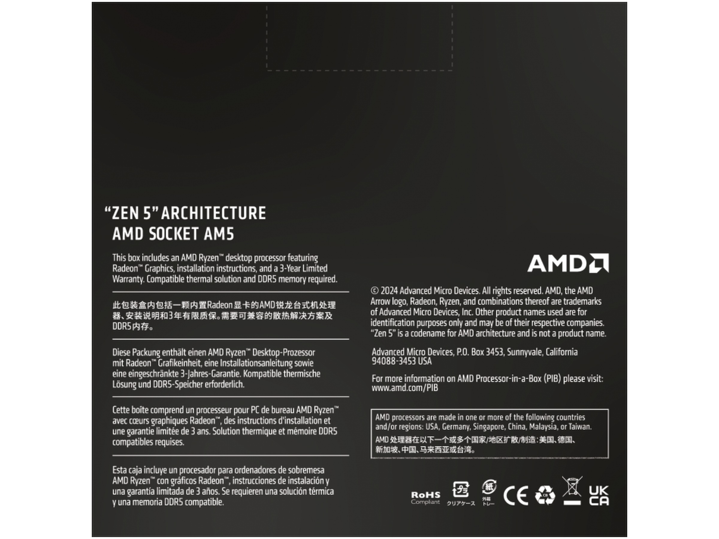 AMD Ryzen 5 9600X CPU Processorer