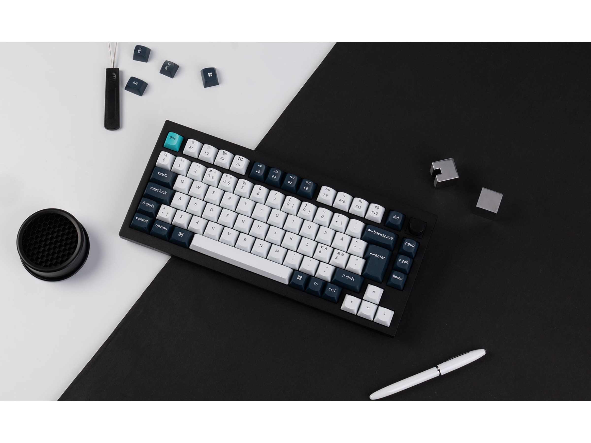 Keychron Q1 MAX 75% Trådløst Tastatur Brown switche Gamingkeyboard