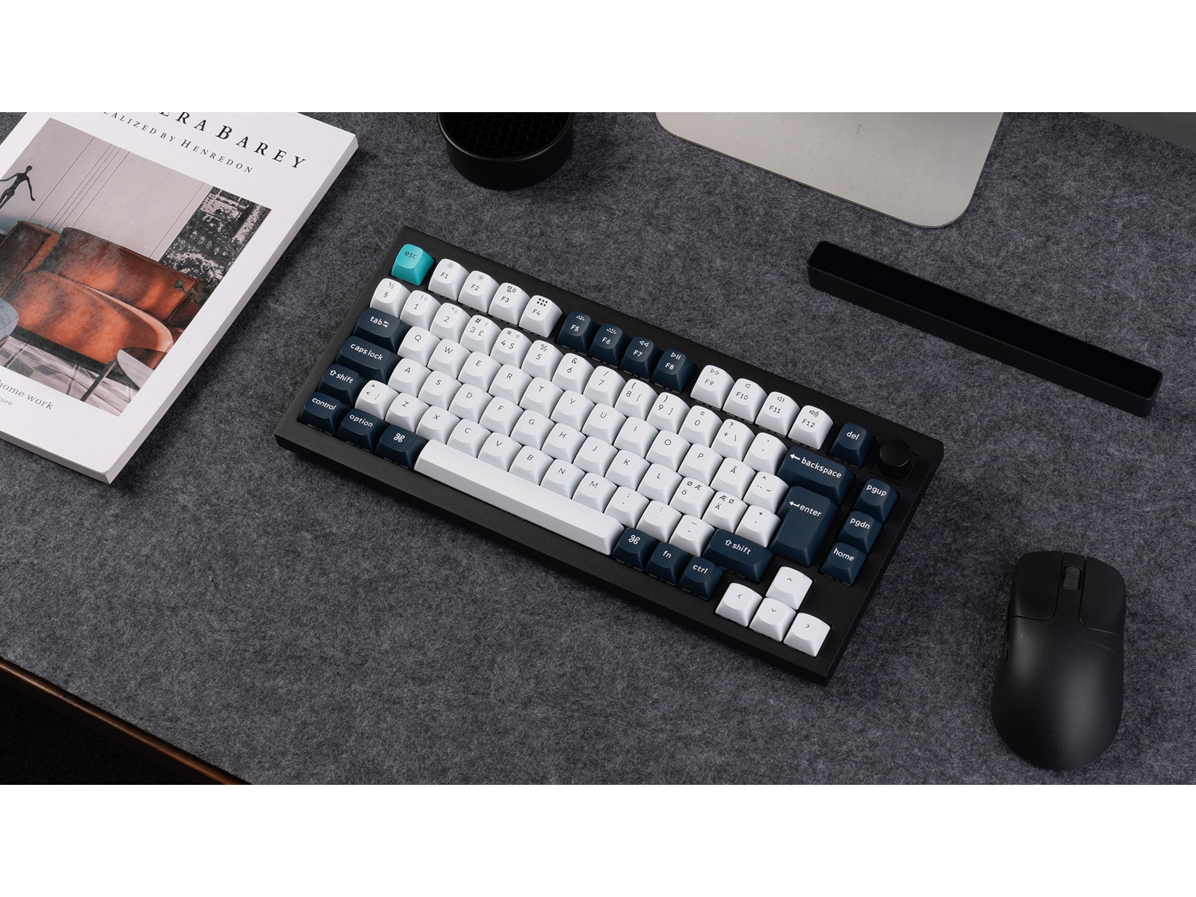 Keychron Q1 MAX 75% Trådløst Tastatur Brown switche Gamingkeyboard