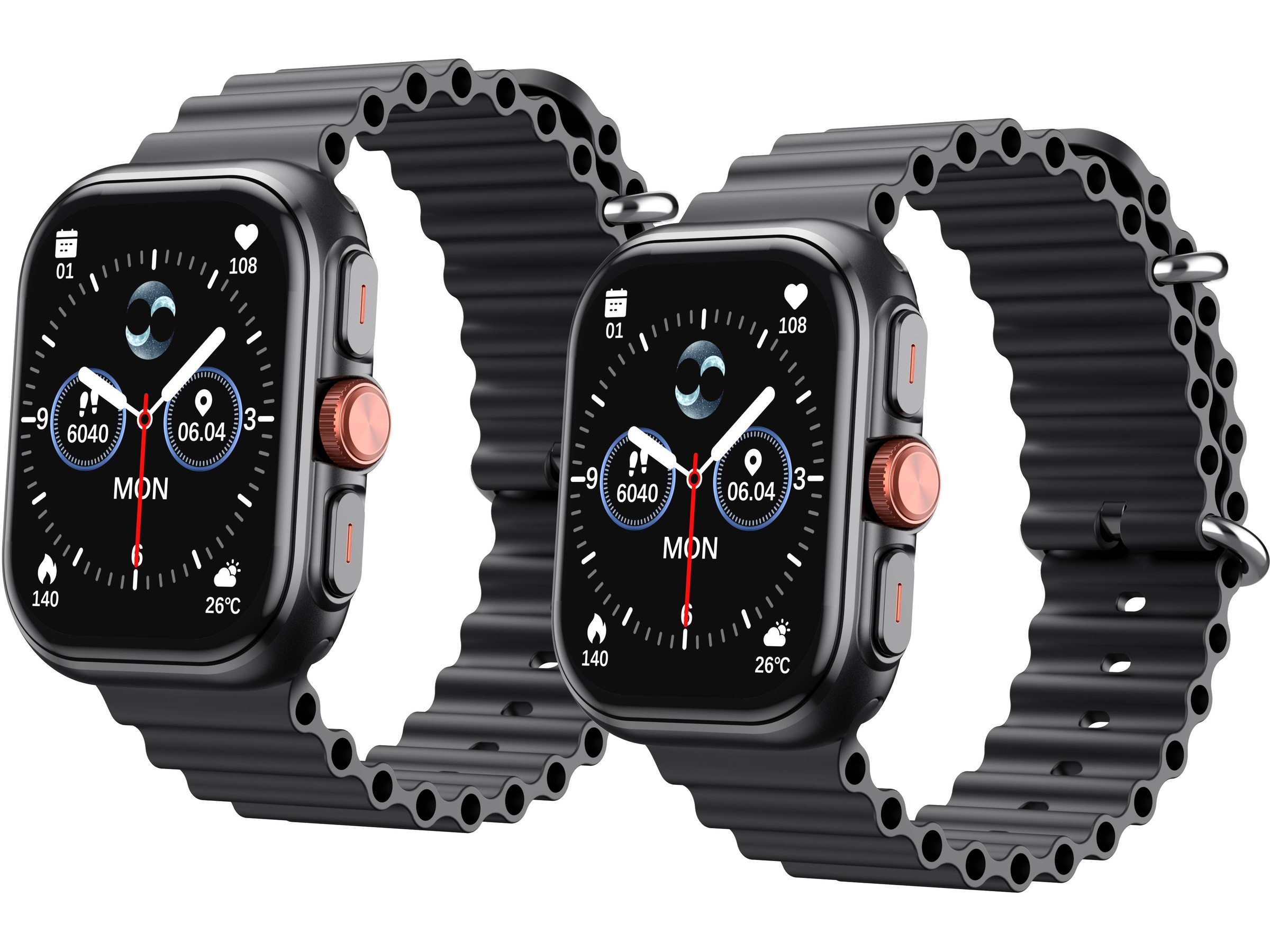 HAVIT M9068 Smartwatch (sort) - 2-pak Smartwatches