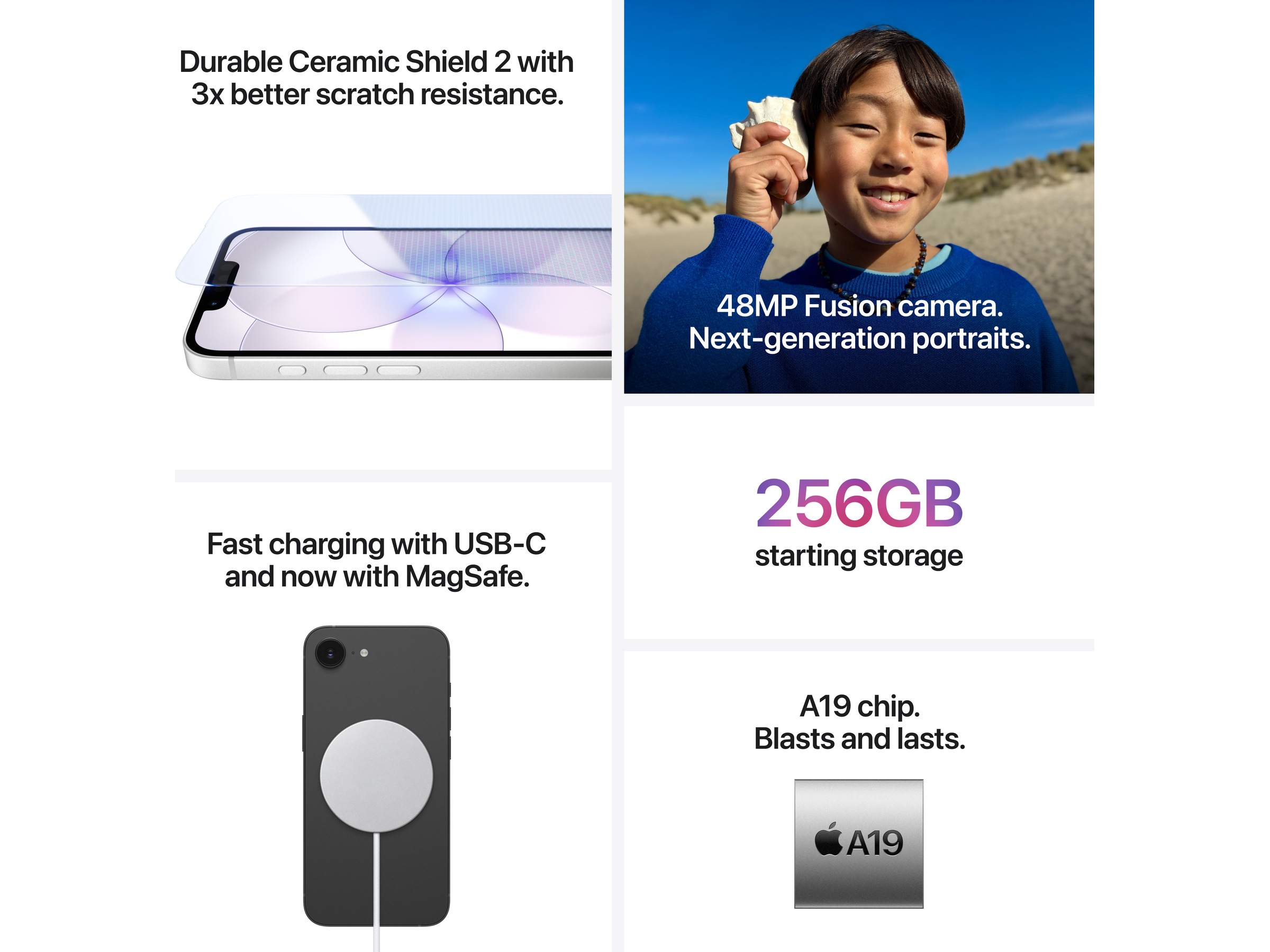 iPhone 17e 256GB (sort) Mobiltelefoner