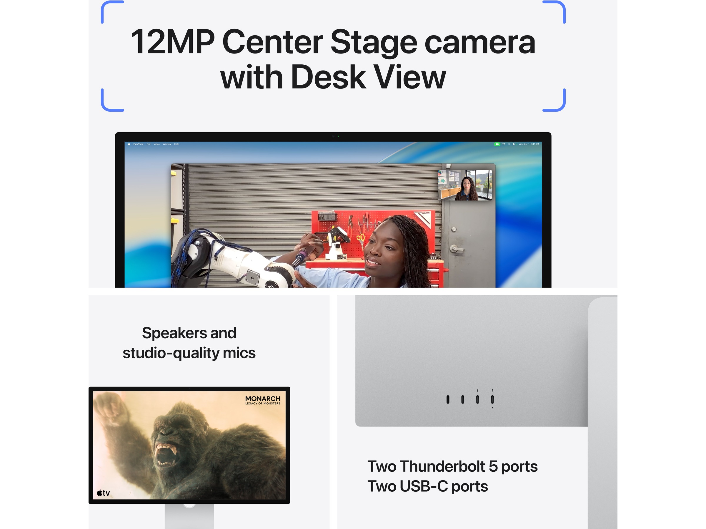 Apple Studio Display (2026) Standardglas - stativ med vinkeljustering Skærme