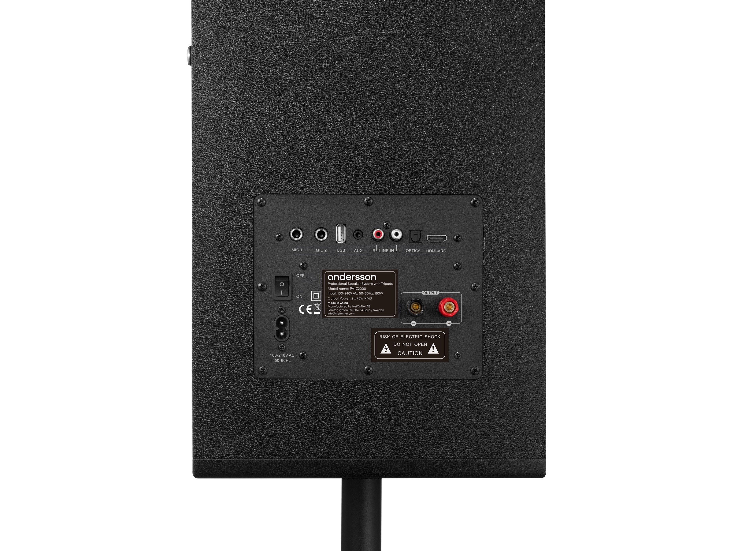 Andersson PA-system 300W Bluetooth 5.3 Højttalere