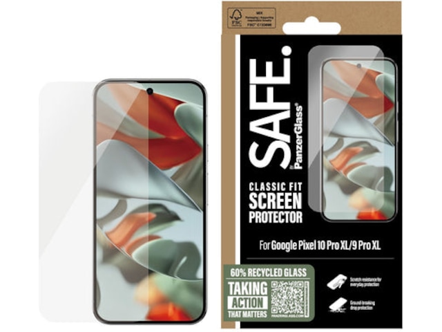 PanzerGlass SAFE. Pixel 10 Pro XL/9 Pro XL Skærmbeskytter Skærmbeskyttelse mobiltelefon