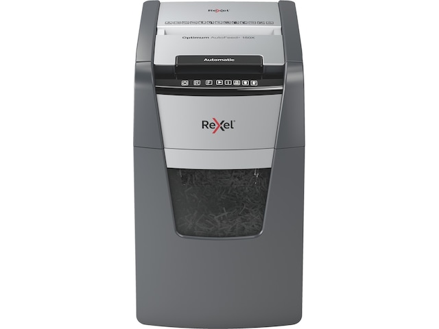 Rexel makulator Optimum AutoFeed+ 150X automatisk krydsklip P4 Makuleringsmaskiner