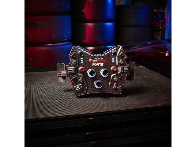 Asetek Forte GT knapboks (sort, aluminium) Rat og pedaler