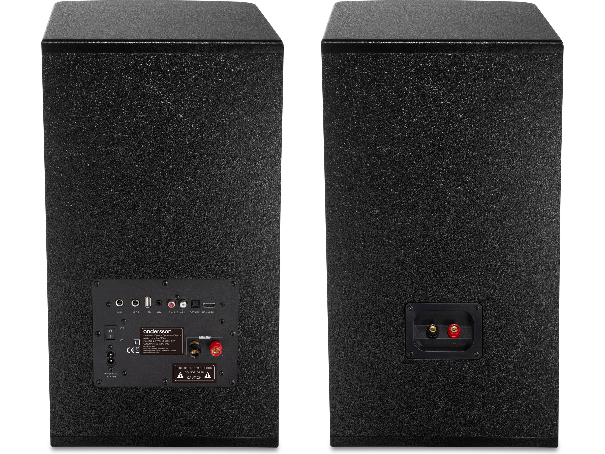 Andersson PA-system 300W Bluetooth 5.3 Højttalere