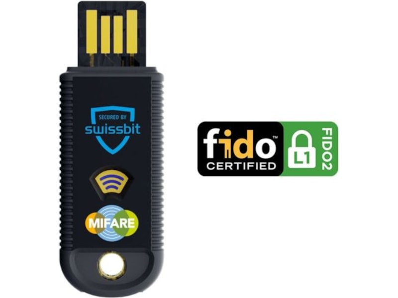 Swissbit iShield Key USB-A sikkerhedsnøgle med FIDO2 & MIFARE Anti-Virus/Sikkerhed