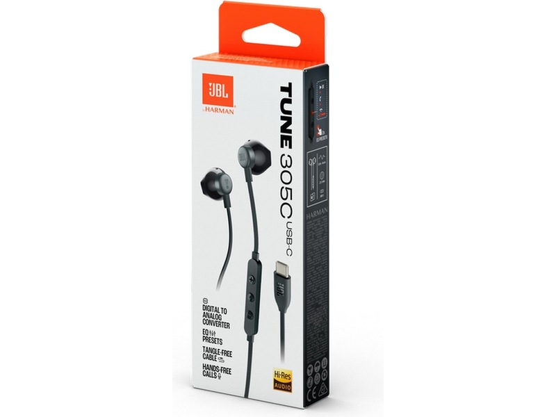 JBL Tune 305C kablede ørepropper, In-Ear (sort) In-ear høretelefoner