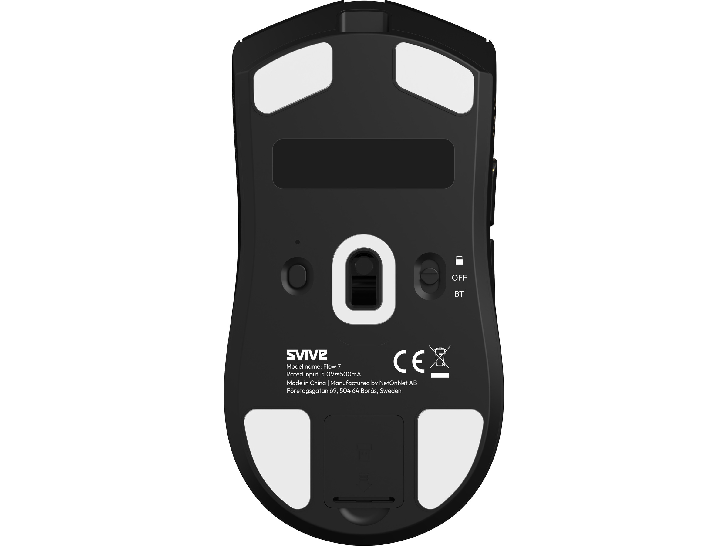 Svive Flow 7 Ultra Light Trådlös Gamingmus (svart) Gamingmus