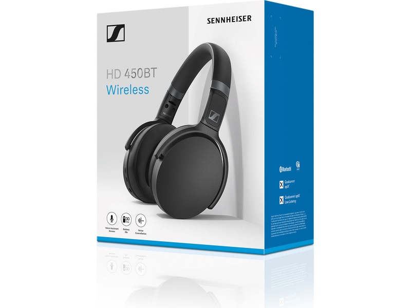 Sennheiser HD 450BT trådløse hovedtelefoner, On-Ear (sort) Høretelefoner