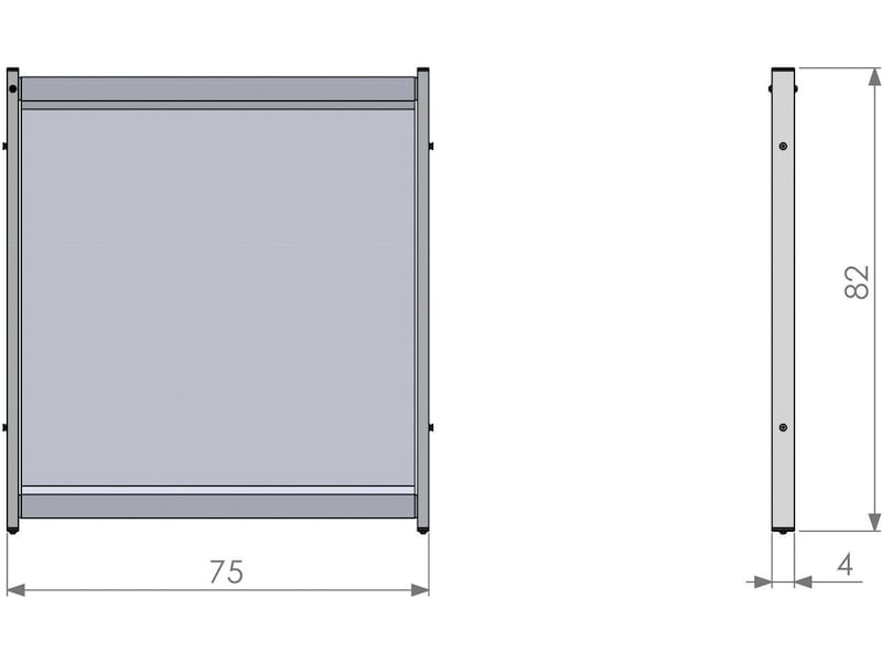 Nobo bordskærm modul Premium Plus - 75x82cm Arbejdssted – tilbehør