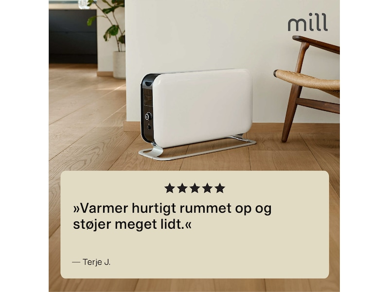 Mill Instant Max gulvovn 2200W LED (hvid) Radiatorer