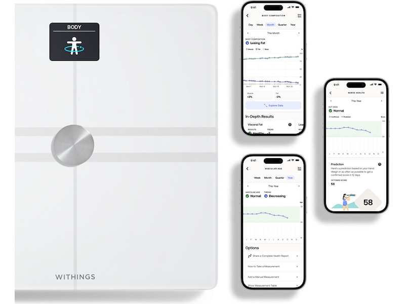 Withings Body Comp Wi-Fi smart badevægt (hvid) Badevægte