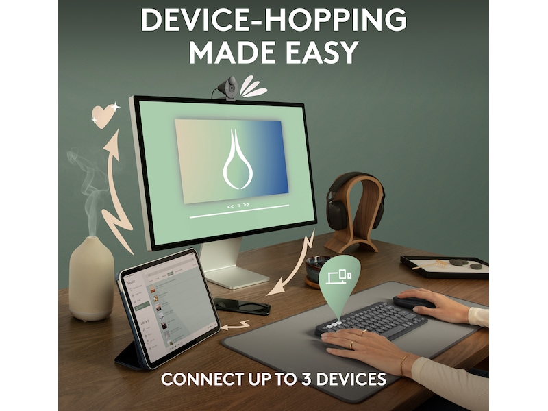 Pebble Keys 2 K380s (sort) Keyboards