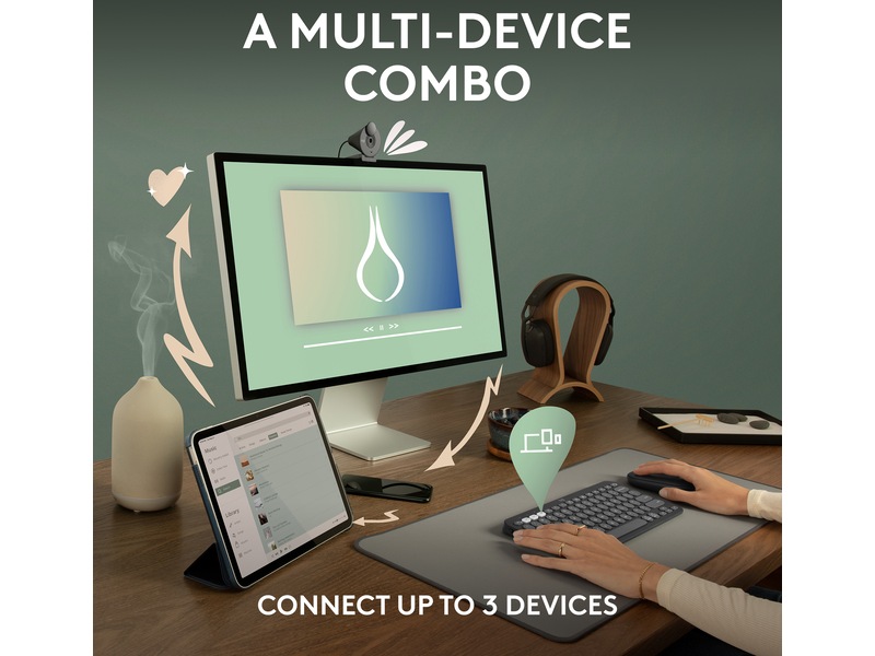 Pebble 2 Combo (sort) Mus & keyboards -kombinasjonspakker