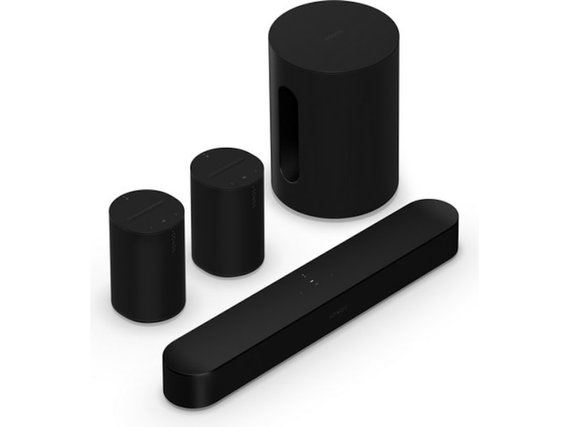 Sonos Beam (Gen2) Soundbar (sort)+ 2x Era 100 og 1x Sub Mini Soundbars