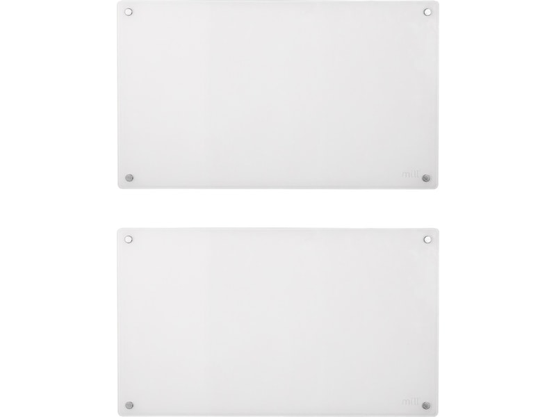 Mill Glas panelovn 700W (hvid) 2-pack Varmepaneler