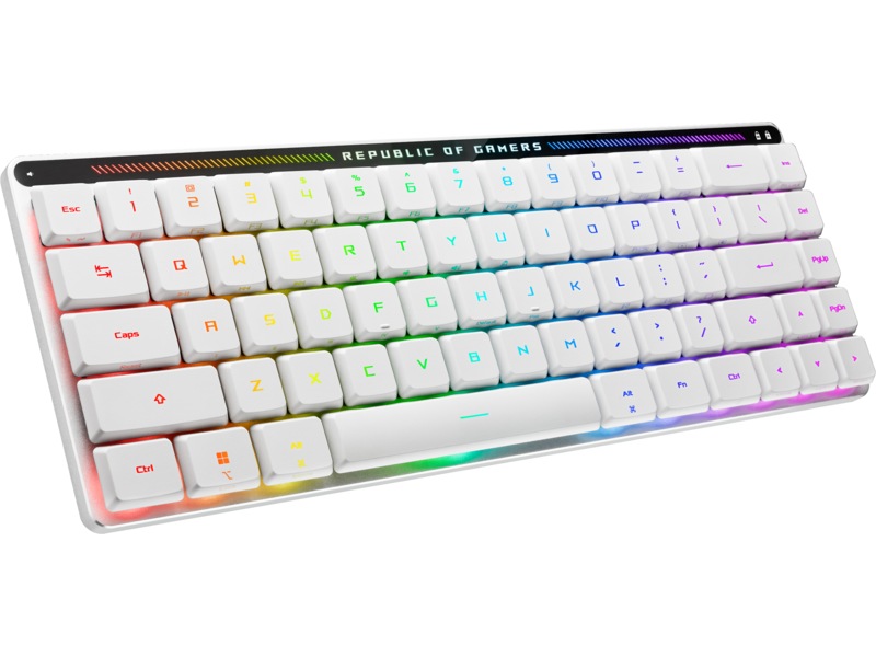 ASUS ROG Falchion RX Low Profile Optical trådløst gamingtastatur(hvid) Gamingkeyboard