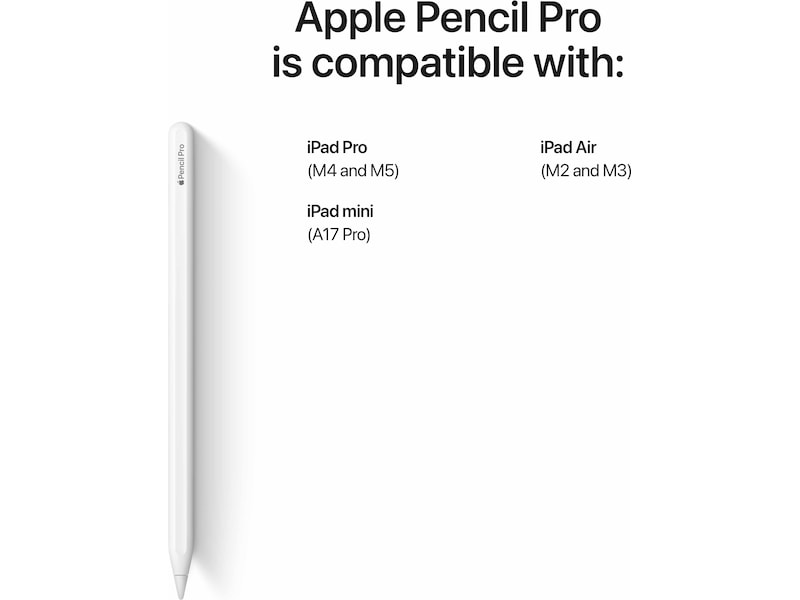 Apple Pencil Pro (hvid) Tastatur og stylus