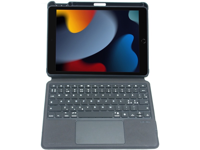 4smarts iPad Air 11" 2-i-1 Tastaturcover (grå) Tastatur og stylus