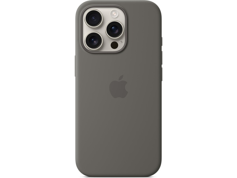 Apple iPhone 16 Pro Silikonecover (granitgrå) Mobilcover