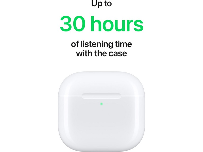 Apple AirPods 4 Trådløse høretelefoner, Earbuds (hvid) In-ear høretelefoner