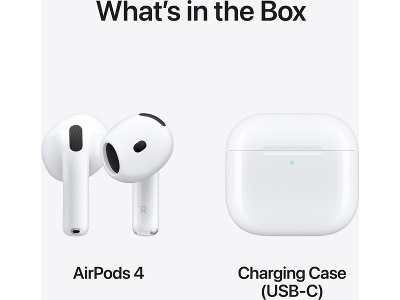 Apple AirPods 4 Trådløse høretelefoner, Earbuds (hvid) In-ear høretelefoner