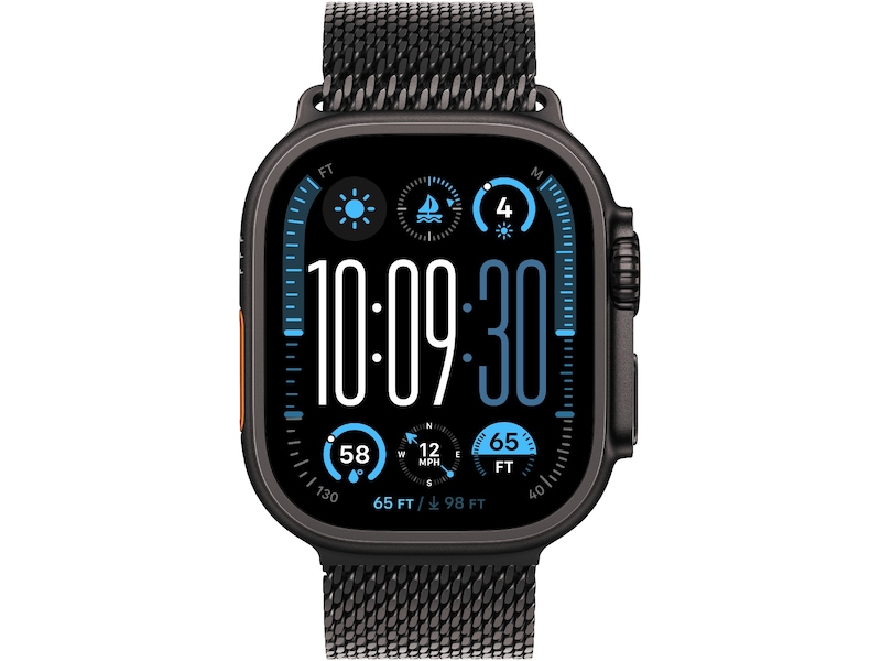 Apple Watch 49mm titanium Milanese Loop (sort) Rem