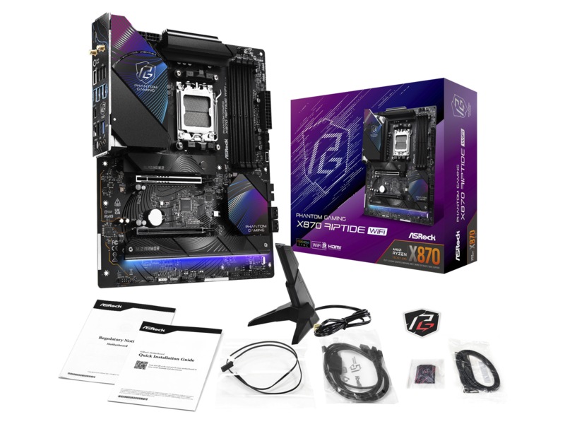 ASRock X870 Phantom Gaming Riptide WiFi Bundkort AMD Socket