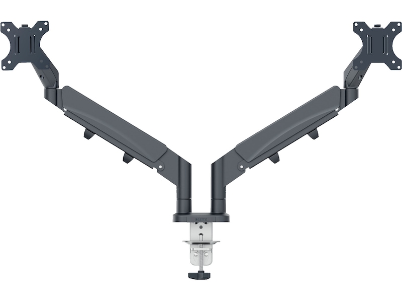Leitz Ergo Monitor Arm Dual, pladsbesparende 17"-32" flad / buet skærm Væg ophæng