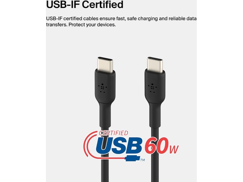Belkin USB-C kabel 2m (sort) USB-kabler