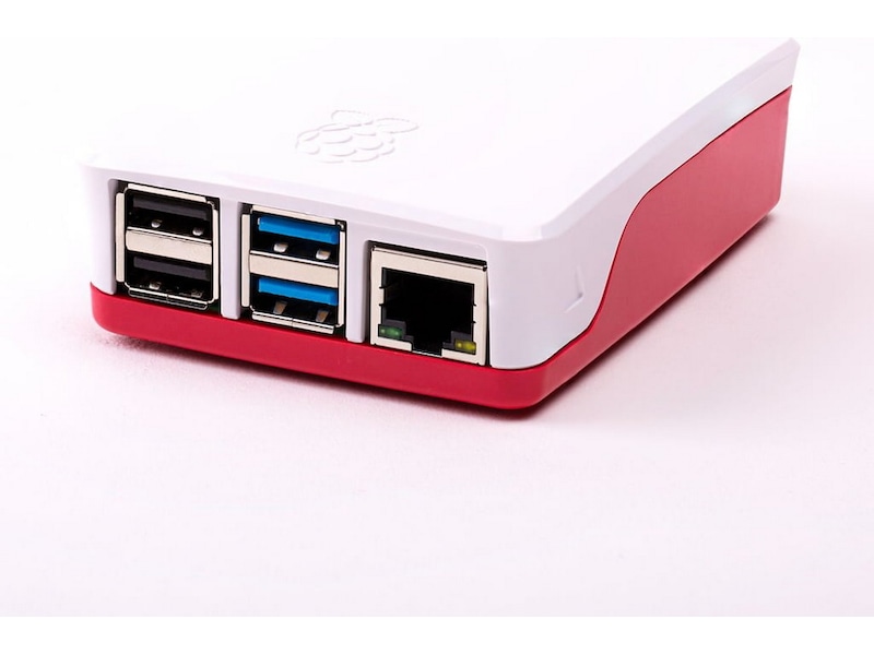 Raspberry Pi 4 B officiel case (rød/hvid) Tilbehør