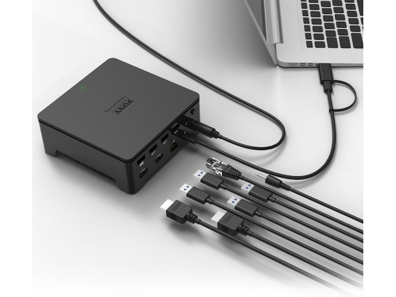 Port Design Universal Office Docking Station 2 x 2K Dockingstation og USB-hub