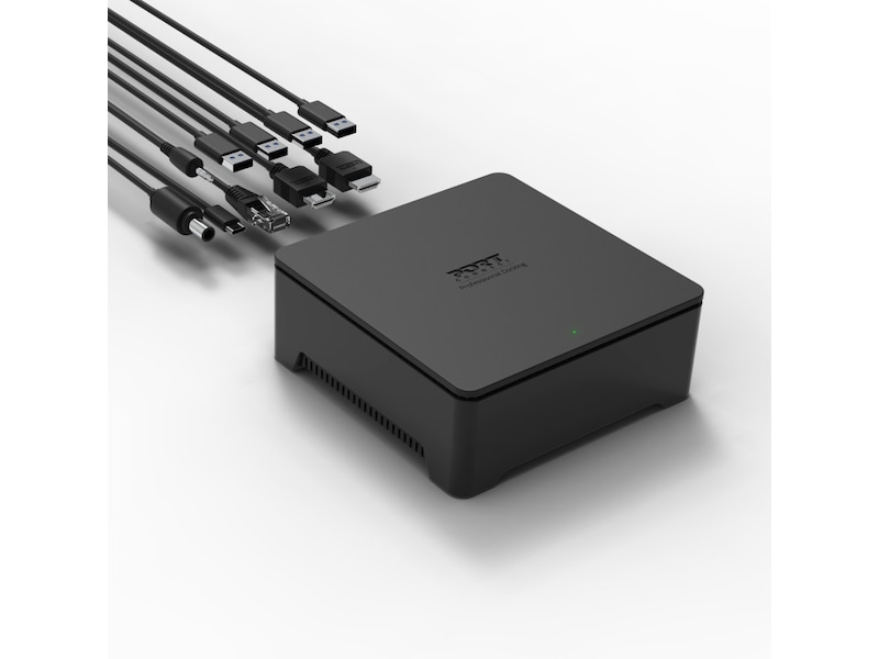 Port Design Universal Office Docking Station 2 x 2K Dockingstation og USB-hub